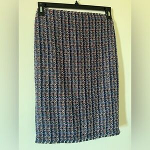 Ann Taylor Multicolor Tweed Pencil Skirt
